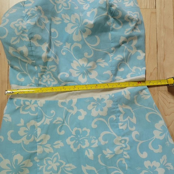 Strapless blue summer dress - Picture 3 of 8